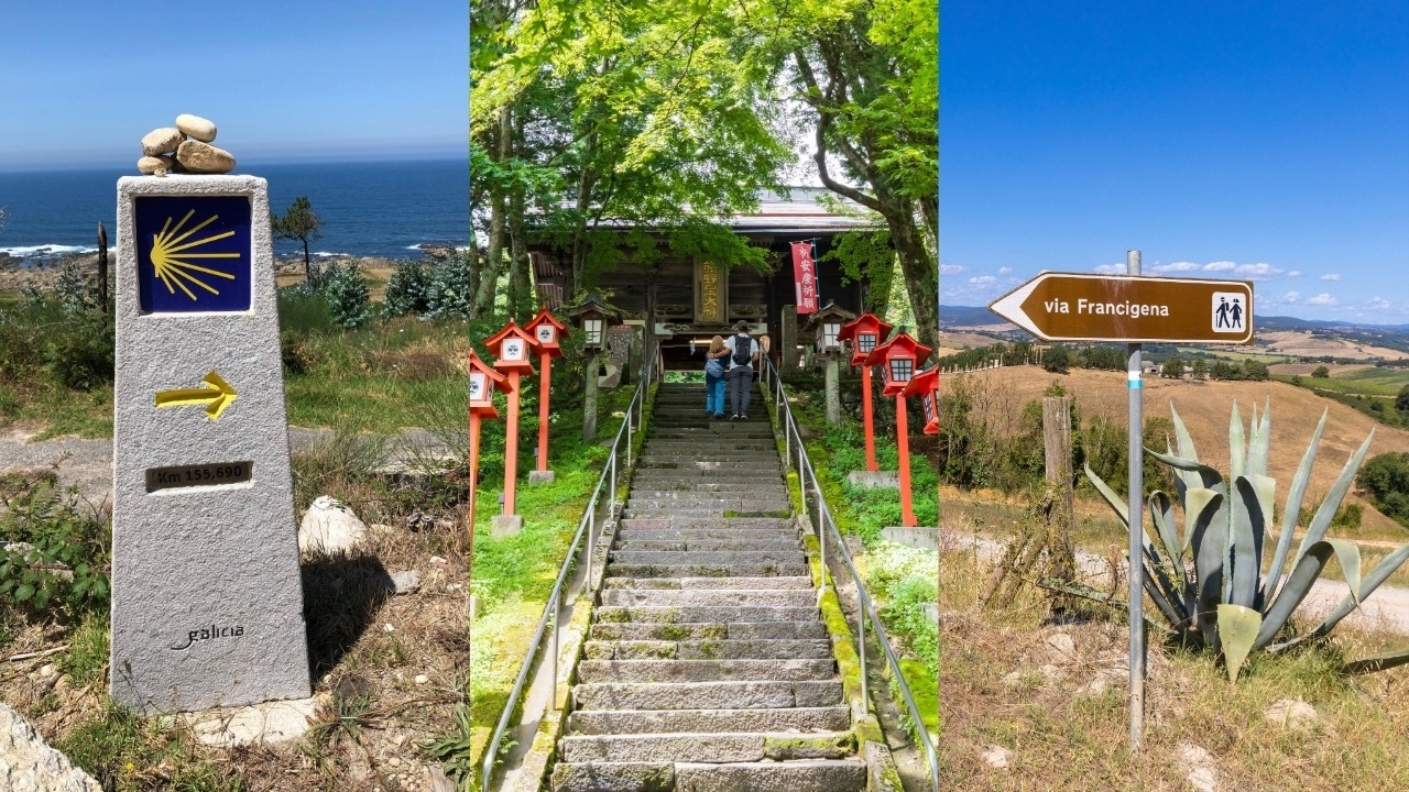 西班牙聖地牙哥朝聖之路｜日本熊野古道｜義大利法蘭奇納之路